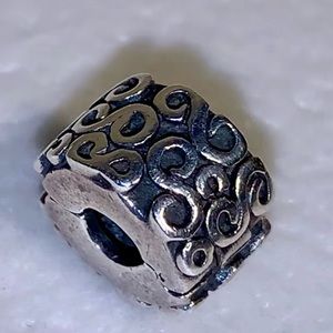 Pandora silver Swirl Serpentine clip